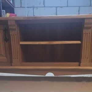 Handcrafted Solid Oak TV Stand